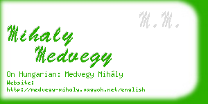 mihaly medvegy business card